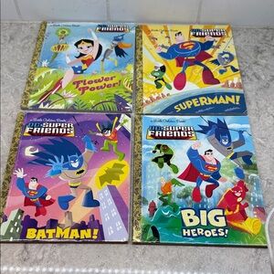Vintage Lot Little Golden Book DC Superfriends 2011, 2012, 2013, 2014. Like new!